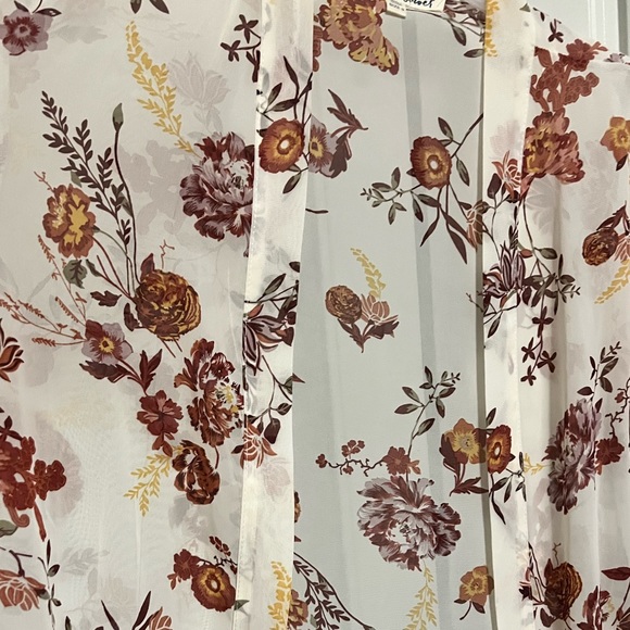 SHEER FLORAL CARDIGAN - Picture 3 of 6